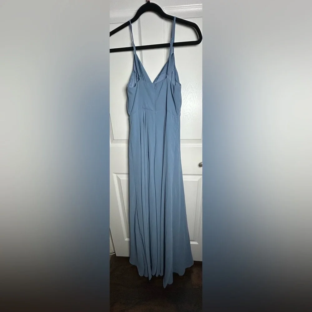 Lulus All About Love Slate Blue Maxi Dress Size Small NWOT